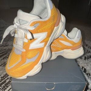 New Balance Kids' Yellow and White Sneakers